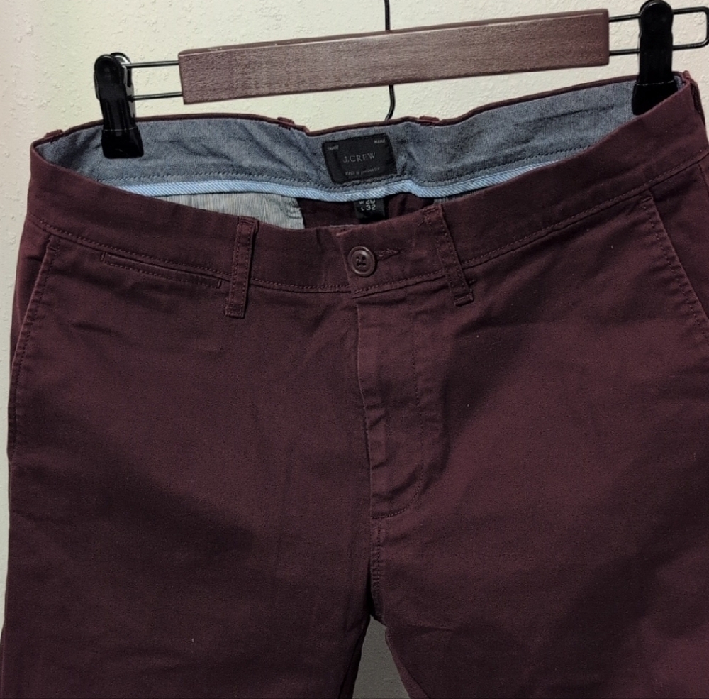 J. Crew Dark Burgundy Chino Trousers